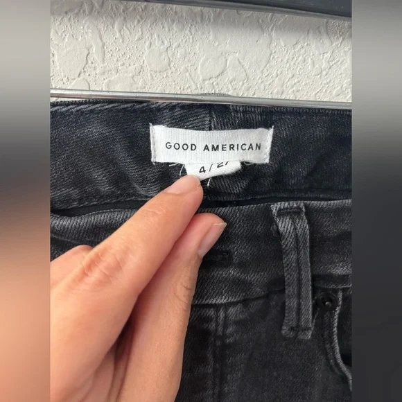 Good American Good Legs Skinny Black/grey Jeans size 4/27 - Picture 5 of 6